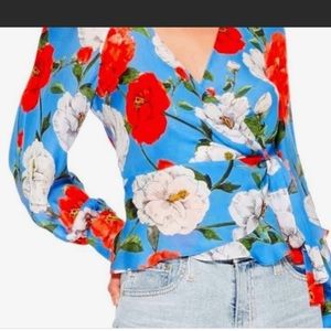 Parker Silk Wrap Blouse